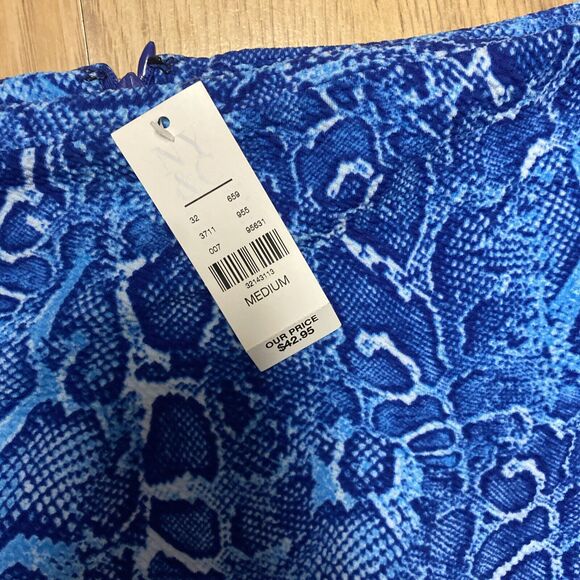 New York & Company NY&C Skirt‎ Medium Blue Snake Print - Picture 3 of 6
